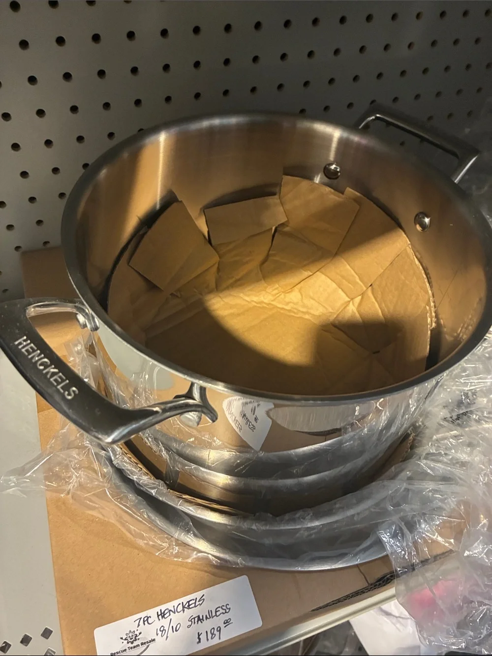 Polished Stainless Steel Stock Pot and Lid - Silver Finish
